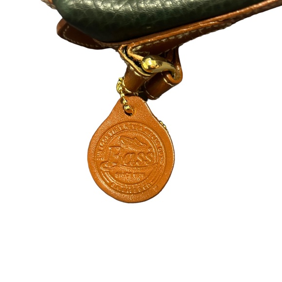 Bass vintage green and brown leather shoulder bag some wear - Picture 4 of 10